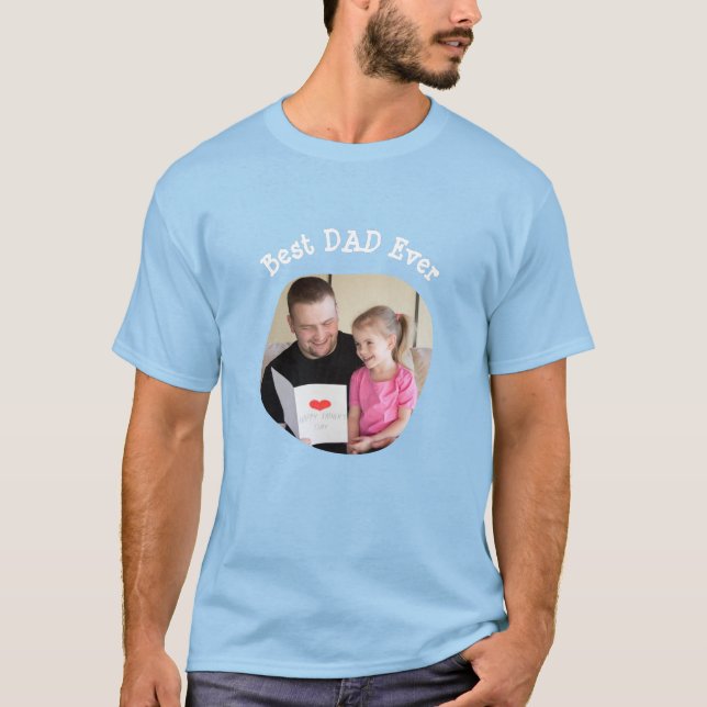 Bester VATER Jeden Upload Ihres quadratischen Foto T-Shirt (Vorderseite)