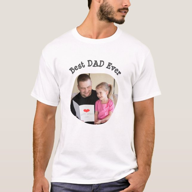 Bester VATER Jeden Upload Ihres quadratischen Foto T-Shirt (Vorderseite)