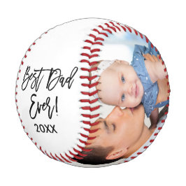 Bester Vater jedes Jahr 2 Foto Brush Script Baseball