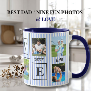 Bester VATER LIEBE Benutzerdefinierte Neun-Foto-Co Tasse