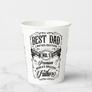 Bester Vater Limited Edition Premium Pater Pappbecher
