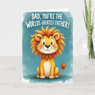 Bester Vater Löwe der Welt Karte