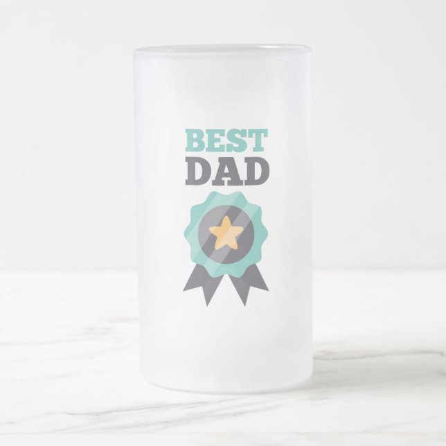 Bester Vater Mattierte Glass-Bier-Tasse Mattglas Bierglas (Mittel)