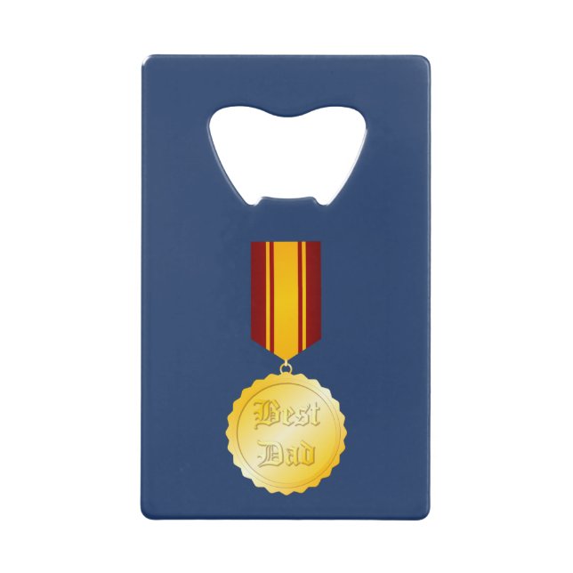Bester Vater-Medaille Brooch Vatertag Geldbeutel Flaschenöffner (Vorderseite)