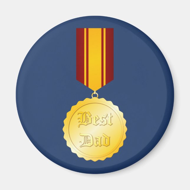 Bester Vater-Medaille Brooch Vatertag Magnet (Vorne)