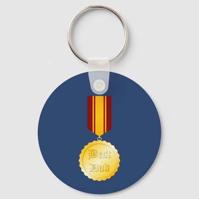 Bester Vater-Medaille Brooch Vatertag Schlüsselanhänger (Vorderseite)