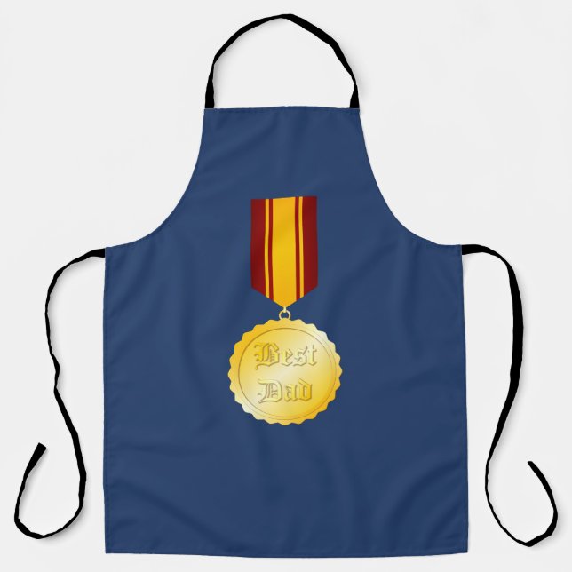 Bester Vater-Medaille Brooch Vatertag Schürze (Vorderseite)