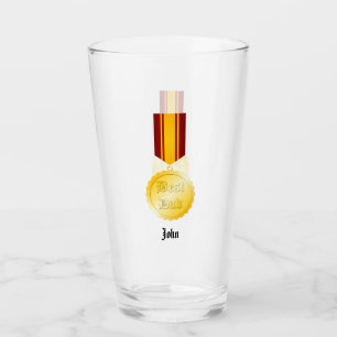 Bester-Vater-Medaille Brosche Vatertag Glas