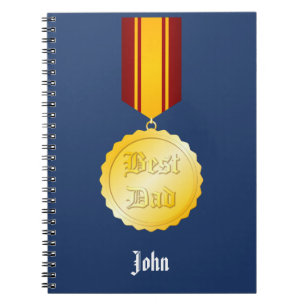 Bester-Vater-Medaille Brosche Vatertag Notizblock