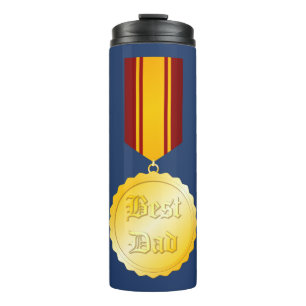 Bester-Vater-Medaille Brosche Vatertag Thermosbecher
