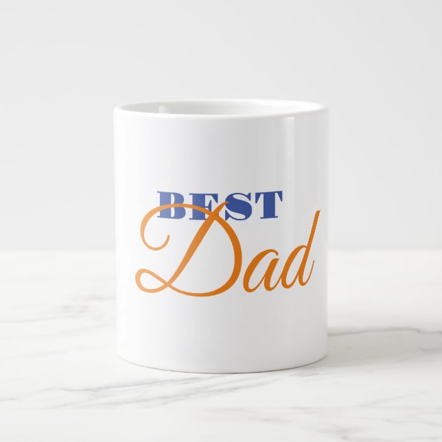 Bester Vater Minimalistisch sauber Beruflich Jumbo-Tasse (Vorderseite)