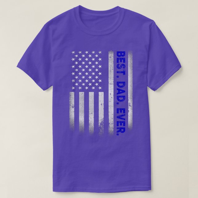 Bester Vater mit amerikanischem Flag-Geschenk für  T-Shirt (Design vorne)