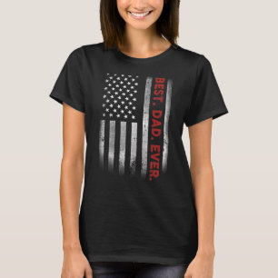 Bester Vater mit amerikanischer Flagge für Vater T-Shirt
