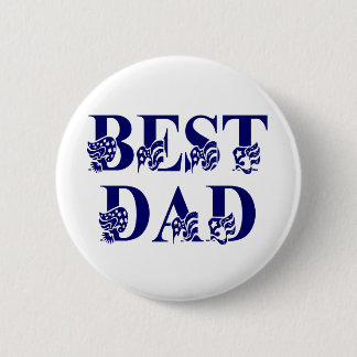 Bester Vater mit Flags Blue Text Button