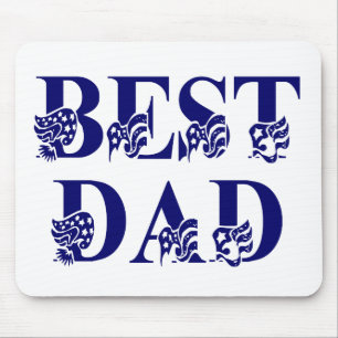 Bester Vater mit Flags Blue Text Mousepad