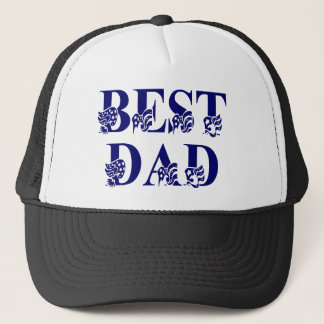 Bester Vater mit Flags Blue Text Truckerkappe