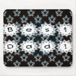 Bester Vater mit Neon Stars Mousepad