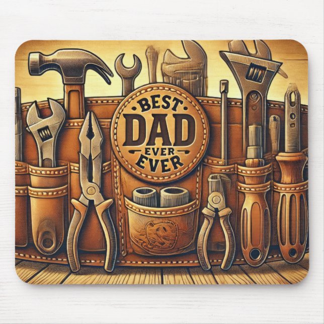 Bester Vater mit Tools/Gürtel Mousepad (Vorne)