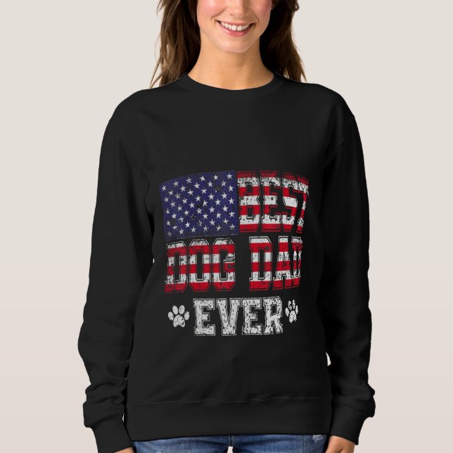 Bester Vater mit US-amerikanischer Flagge Phantast Sweatshirt (Vorderseite)
