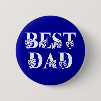 Bester Vater mit weißem Flags-Text Button