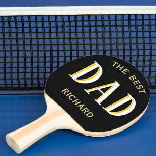 Bester Vater Modern Monogram Name Tischtennis Schläger