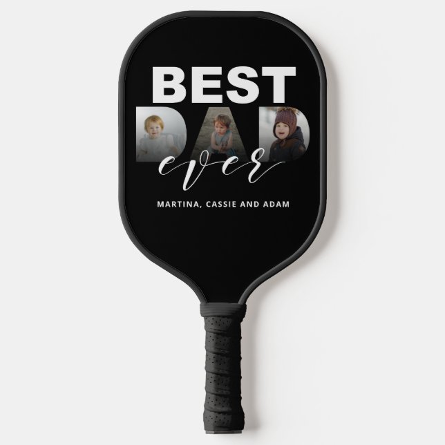 Bester Vater Moderner Minimalist Pickleball Schläger (Vorderseite)