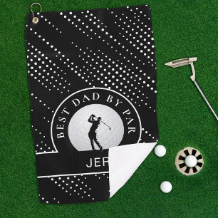 Bester Vater nach Maß Männlich Golfer Schwarz & We Golfhandtuch