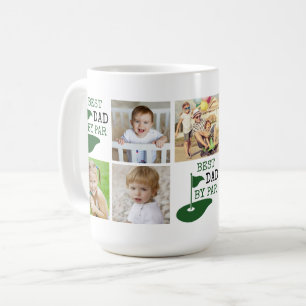 BESTER VATER NACH PAR 7 Foto-Collage Golfer Kaffeetasse
