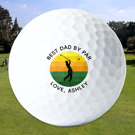 Bester Vater nach Par-benutzerdefinierten Text-Sun Golfball