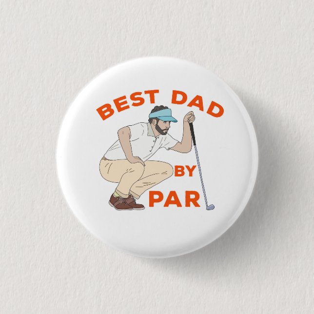 Bester Vater nach Par Button (Vorderseite)