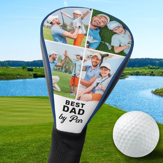 BESTER VATER NACH PAR Custom 4 FotoCollage Golf Headcover (Von Creator hochgeladen)