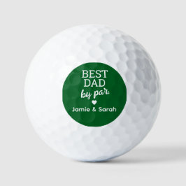 Bester Vater nach Par Custom Grün Weiß Golfball