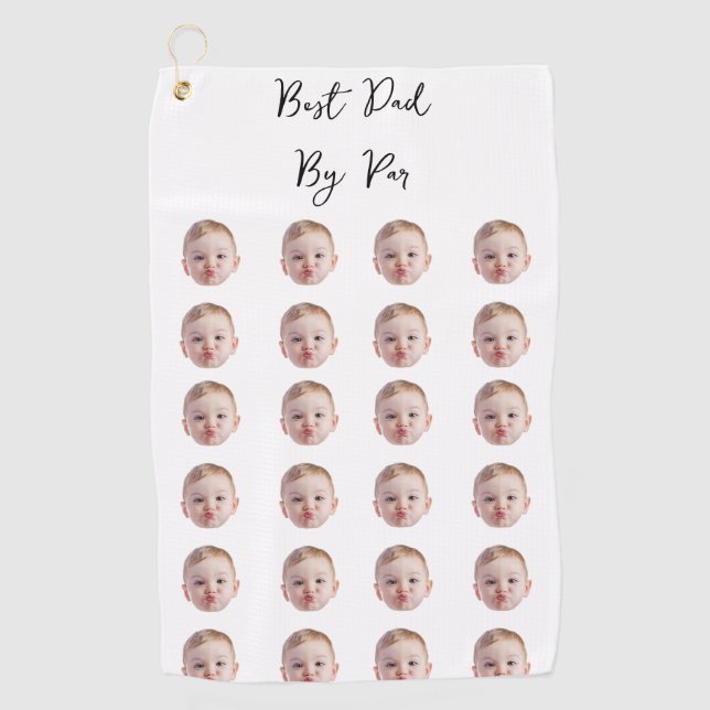 Bester Vater nach Par-Familie präsentiert Pet-Gesi Golfhandtuch (Vorderseite)