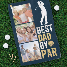 Bester Vater nach Par Foto Golfhandtuch