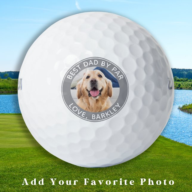 Bester Vater nach Par Foto Haustier Hund Grau Pers Golfball (Von Creator hochgeladen)