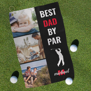 Bester Vater nach Par Foto Monogram Vathday Gesche Golfhandtuch