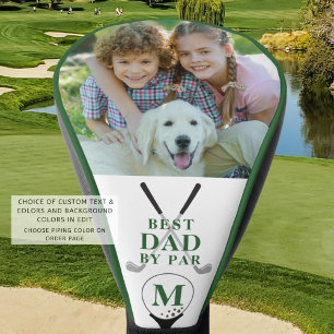 BESTER VATER NACH PAR Foto Monogramm Grün Golf Headcover