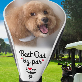 Bester Vater nach Par-Foto-Namen Paw Print Custom Golf Headcover
