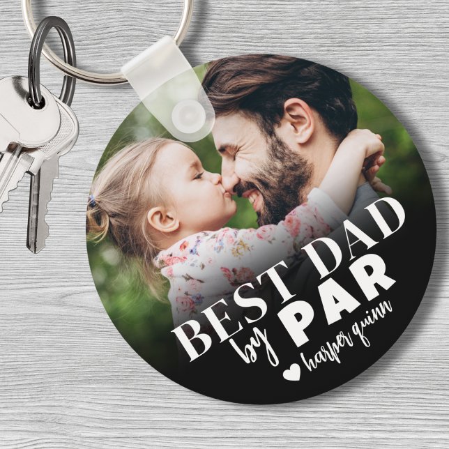 Bester Vater nach Par Foto Schlüsselanhänger (Best Dad By Par Photo keychain)