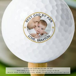 BESTER VATER NACH PAR Foto Schwarzes Gold Personal Golfball