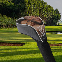 Bester Vater nach Par Foto Vatertag Golf Headcover
