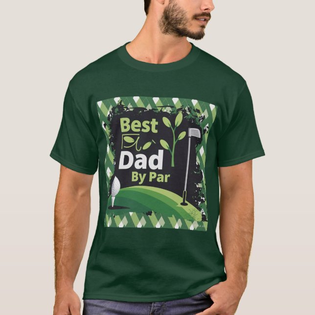 Bester Vater nach Par Golf Design T-Shirt (Vorderseite)
