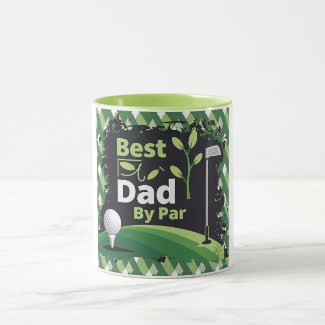 Bester Vater nach Par Golf Design Tasse (Zentrum)