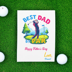 Bester Vater nach Par   Golf Lover Vatertag Karte