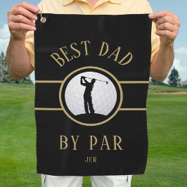 Bester Vater nach Par Golf Zitat Mit Monogramm Sch Golfhandtuch