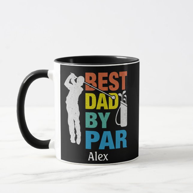 Bester Vater nach Par Individuelle Name Vatertag Tasse (Links)