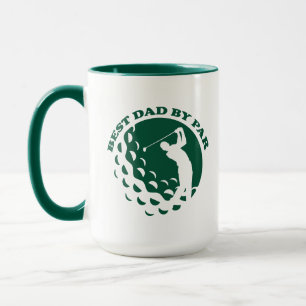 Bester Vater nach Par Modernes Golfspiel Tasse