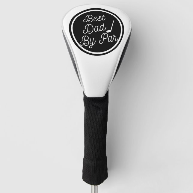 Bester Vater nach Par Personalisierte Monogramm Fu Golf Headcover (Vorderseite)