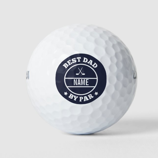 Bester Vater nach Par Personalisierter Name Golfball (Vorderseite)