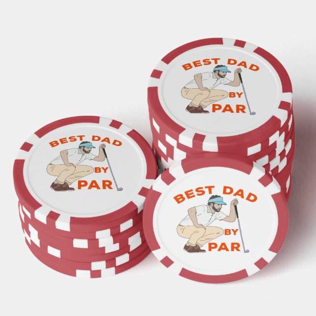 Bester Vater nach Par Pokerchips (Stapel)